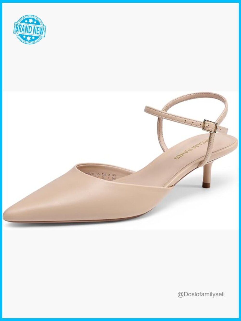 Kitten Heels Pointed Closed Toe Low Stiletto Pumps Comfortable Dress Wedding